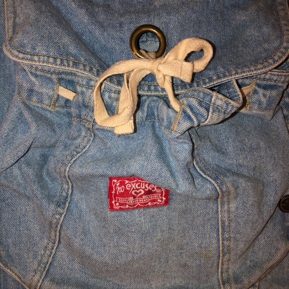 Vintage Denim Vest with built in back pack pouch - Picture 4 of 5